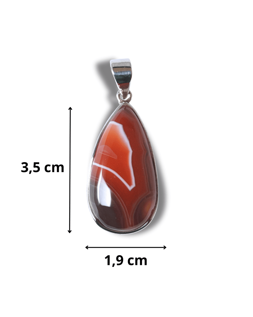 Colgante Agata Botswana Plata Ley