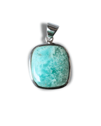 Colgante Aragonita Verde Plata Ley