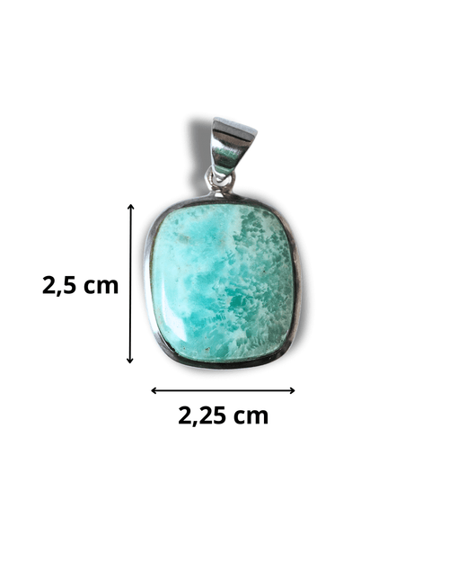 Colgante Aragonita Verde Plata Ley