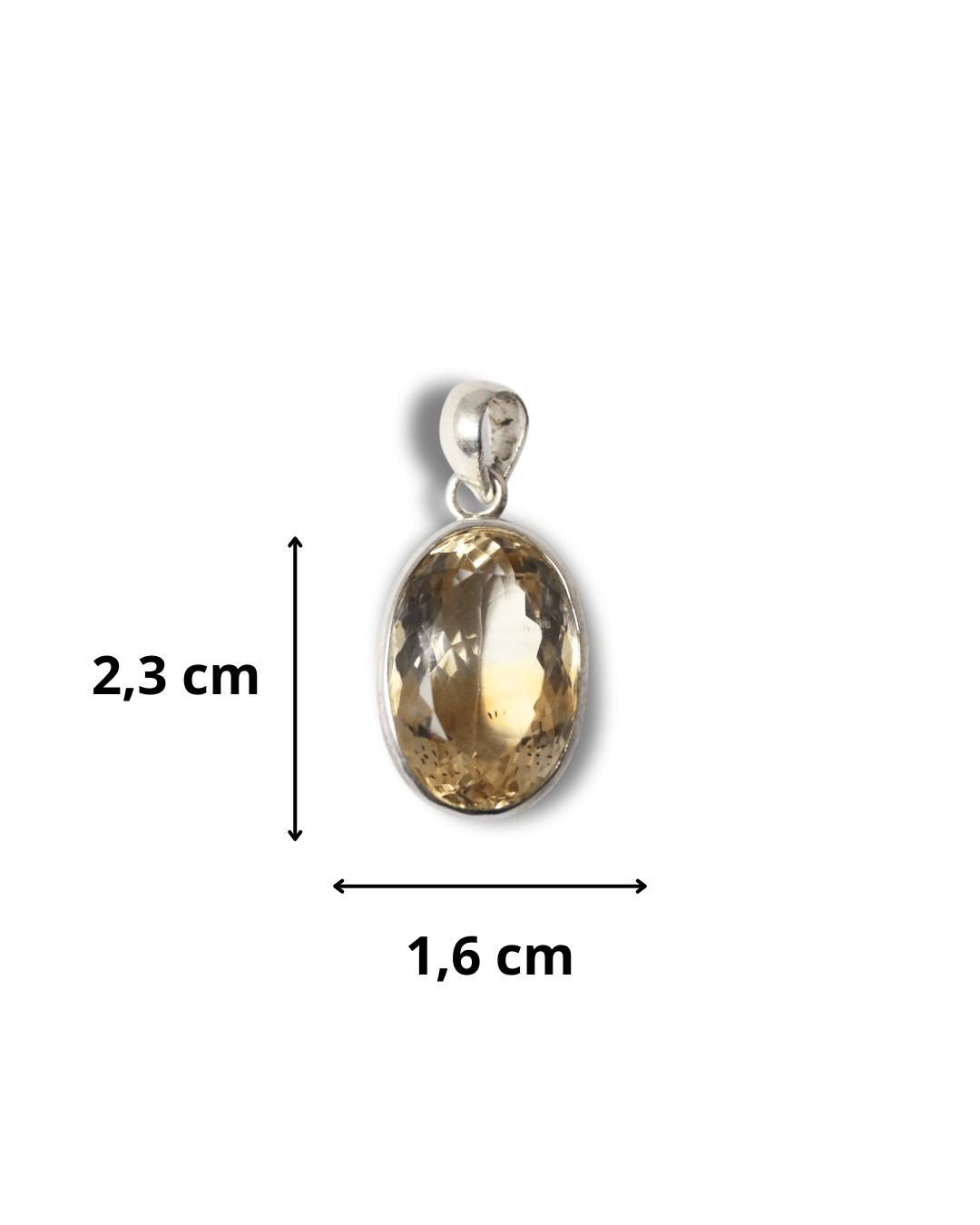 Colgante Citrino Plata Ley