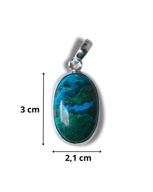 Colgante Crisocola Plata Ley