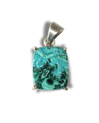 Colgante Crisocola con Malaquita Plata Ley