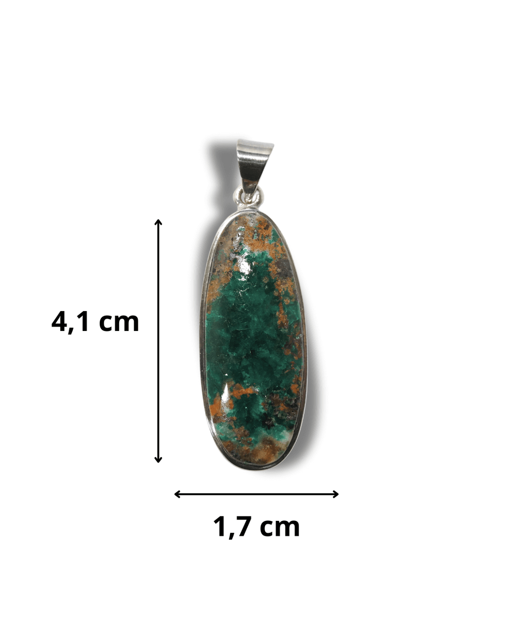 Colgante Cromo Diopsida Plata Ley