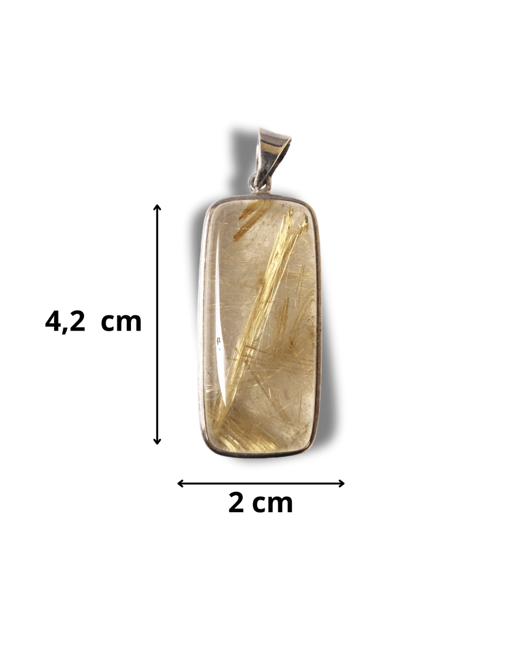 Colgante Cuarzo Rutilado Plata Ley