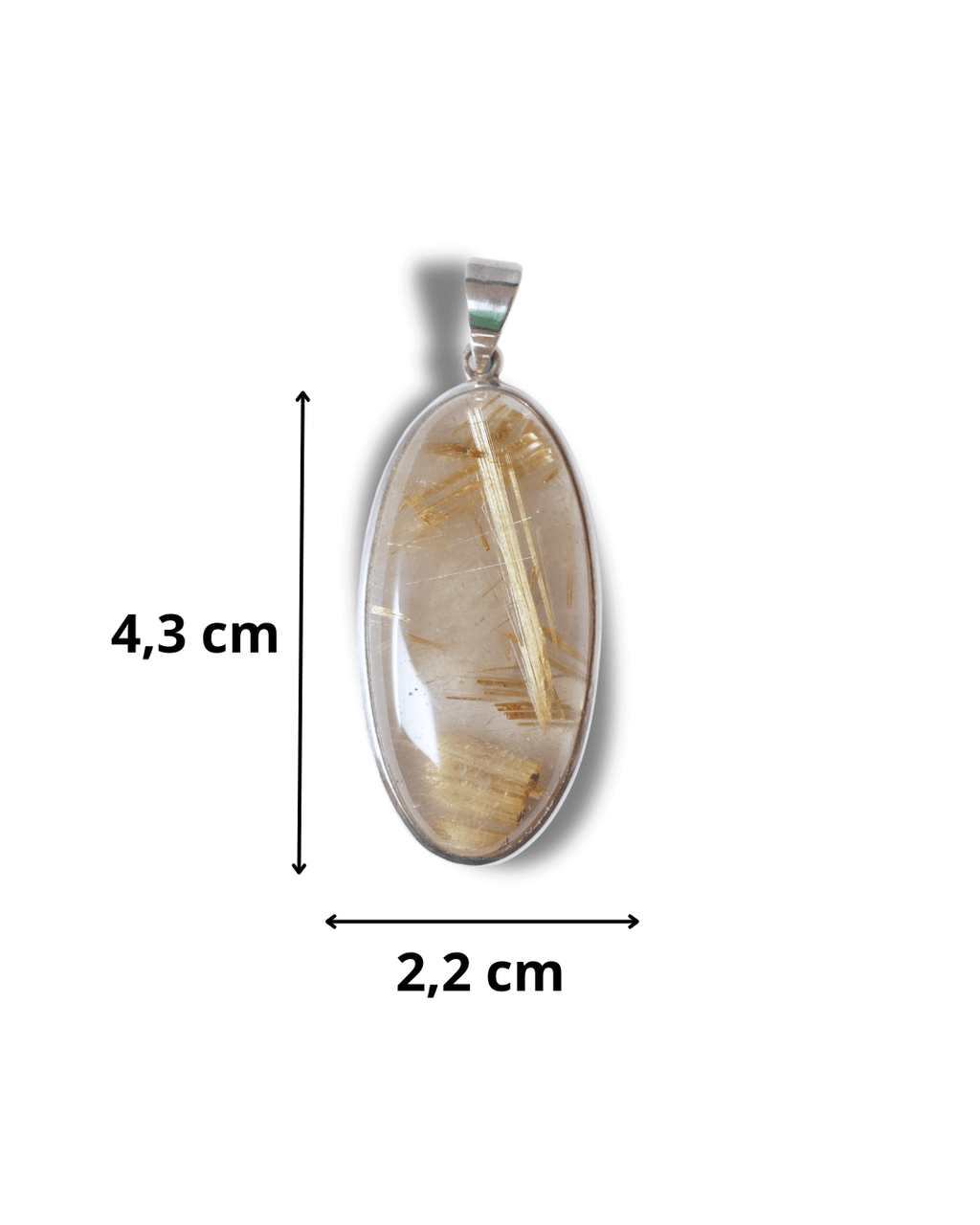 Colgante Cuarzo Rutilado Plata Ley LS02