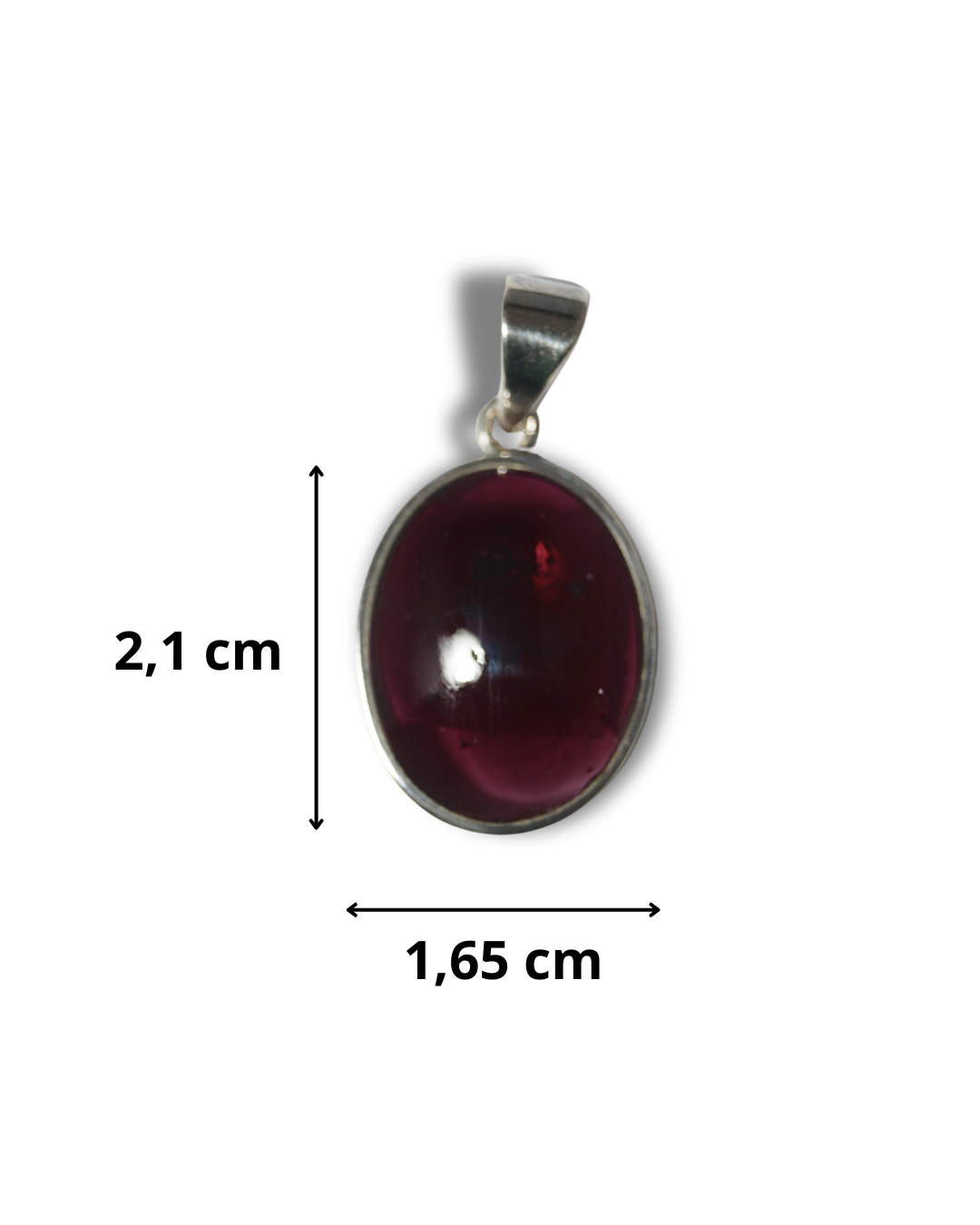 Colgante Granate Plata Ley