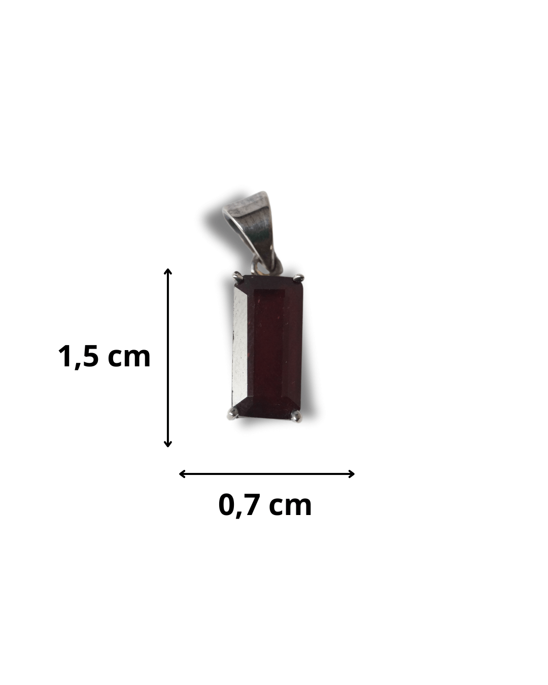 Colgante Granate Plata Ley LS03