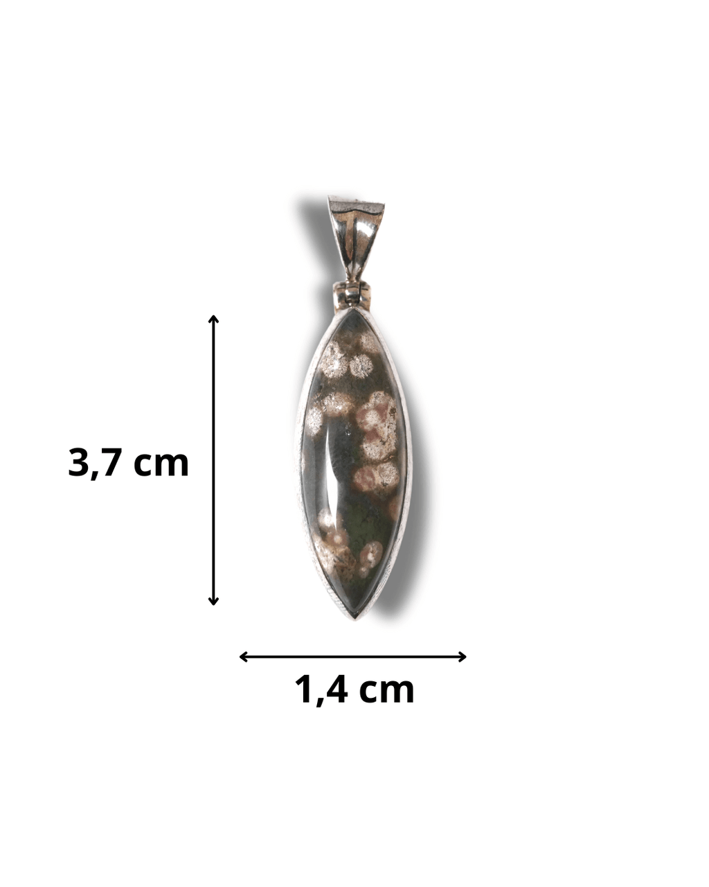 Colgante Jaspe Oceanico Plata Ley