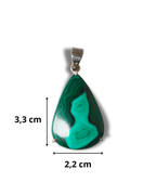 Colgante Malaquita Plata Ley