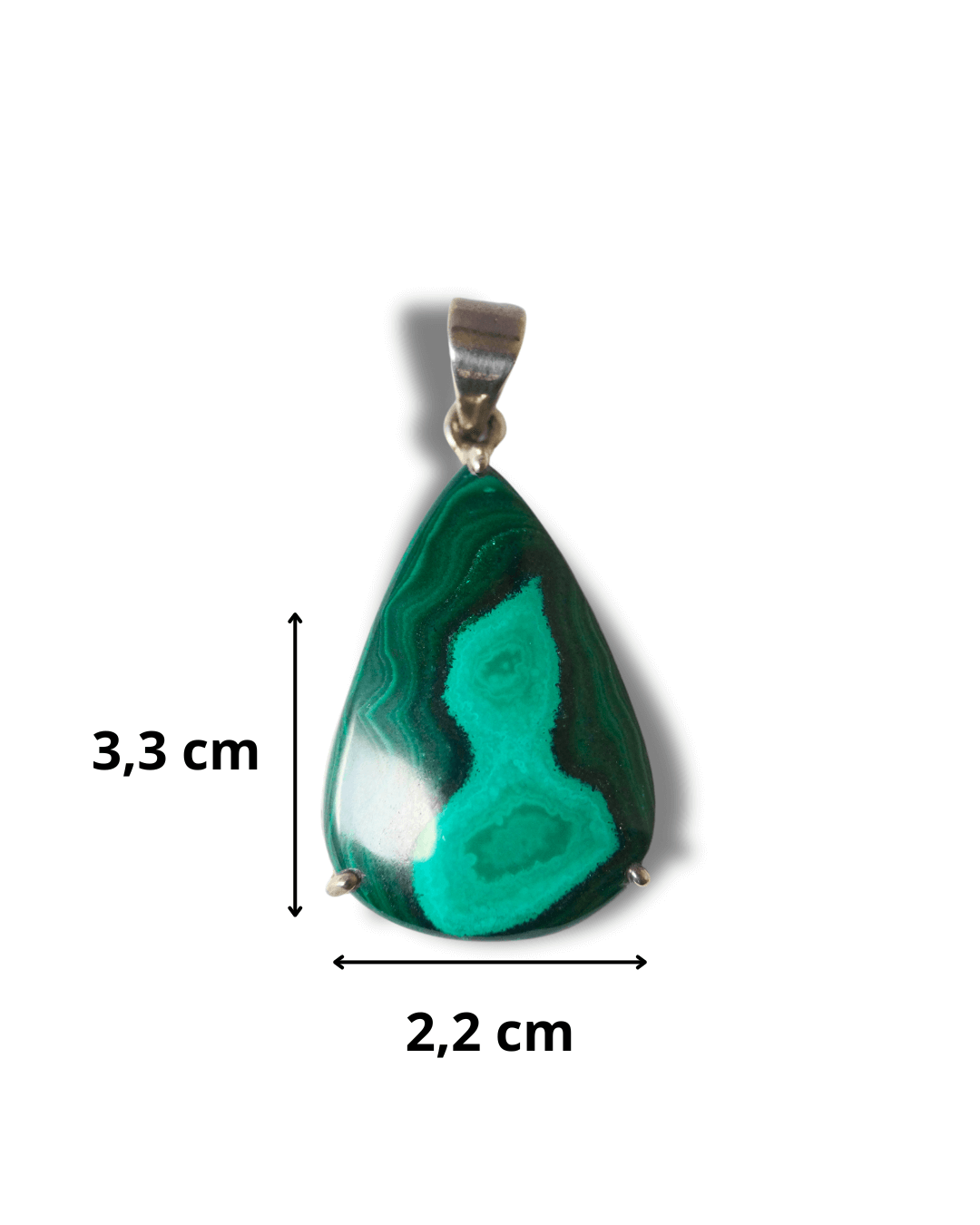 Colgante Malaquita Plata Ley