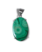 Colgante Malaquita Plata Ley LS02
