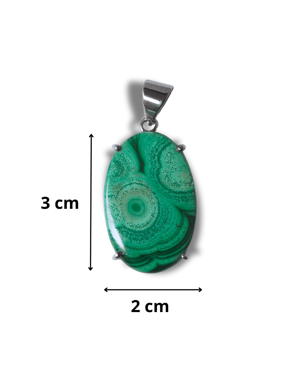 Colgante Malaquita Plata Ley LS02