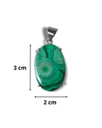 Colgante Malaquita Plata Ley LS02