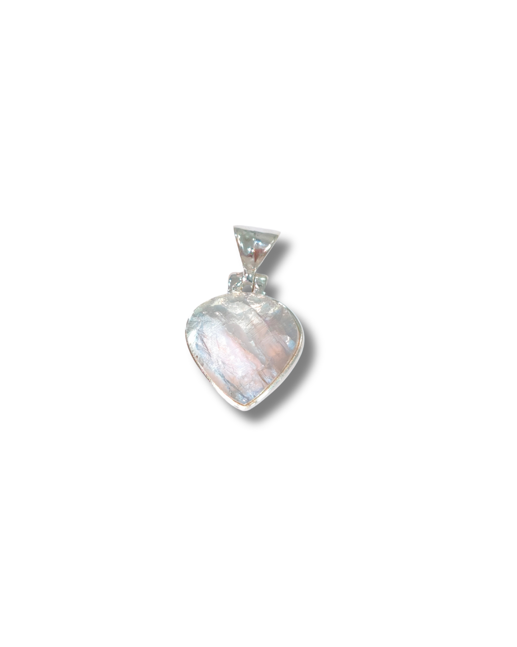 Colgante Piedra Luna Rainbow Plata Ley