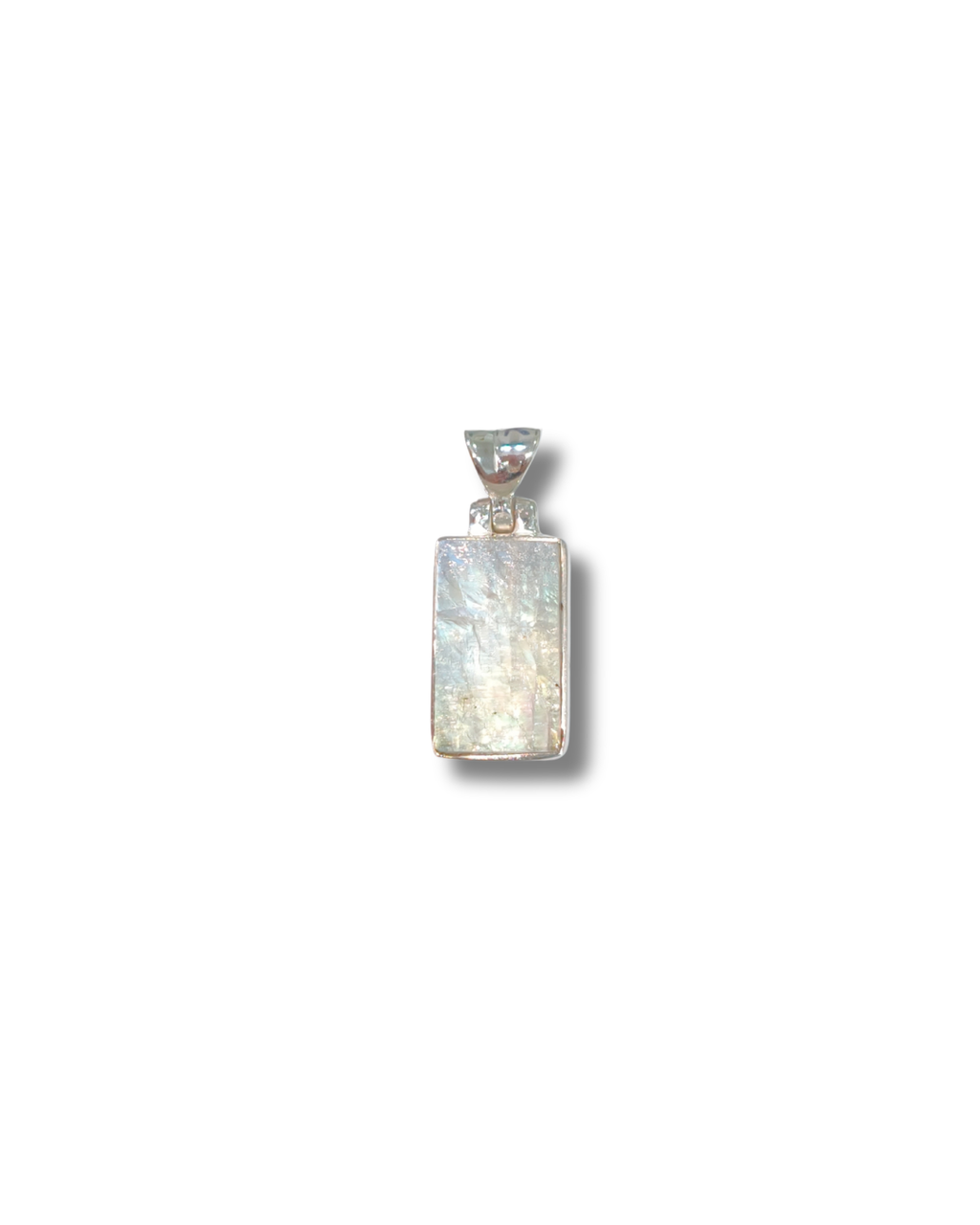 Colgante Piedra Luna Rainbow Plata Ley LS01