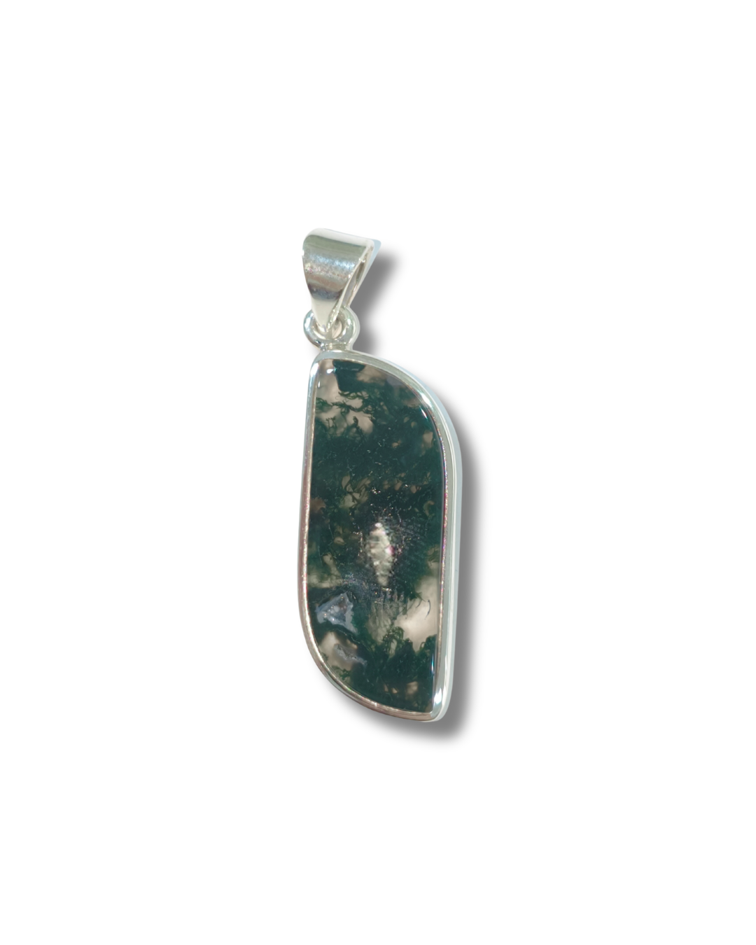 Colgante Ágata Musgosa Plata Ley