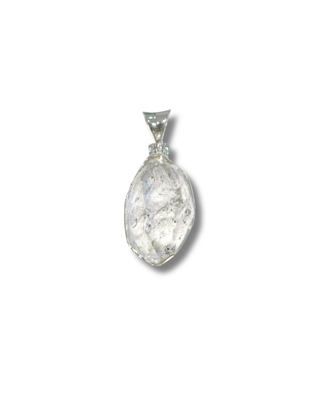 Colgante Cuarzo Herkimer Plata Ley