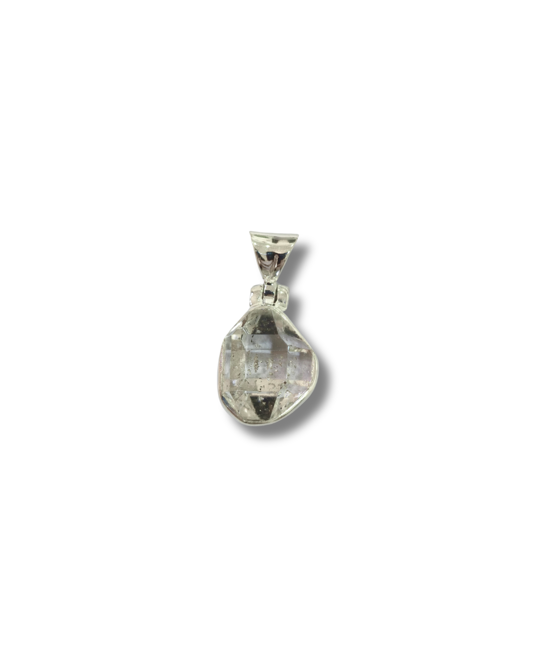 Colgante Cuarzo Herkimer Plata Ley LS02