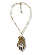 Colgante con Cadena Simbologia Acero Dorado LS01