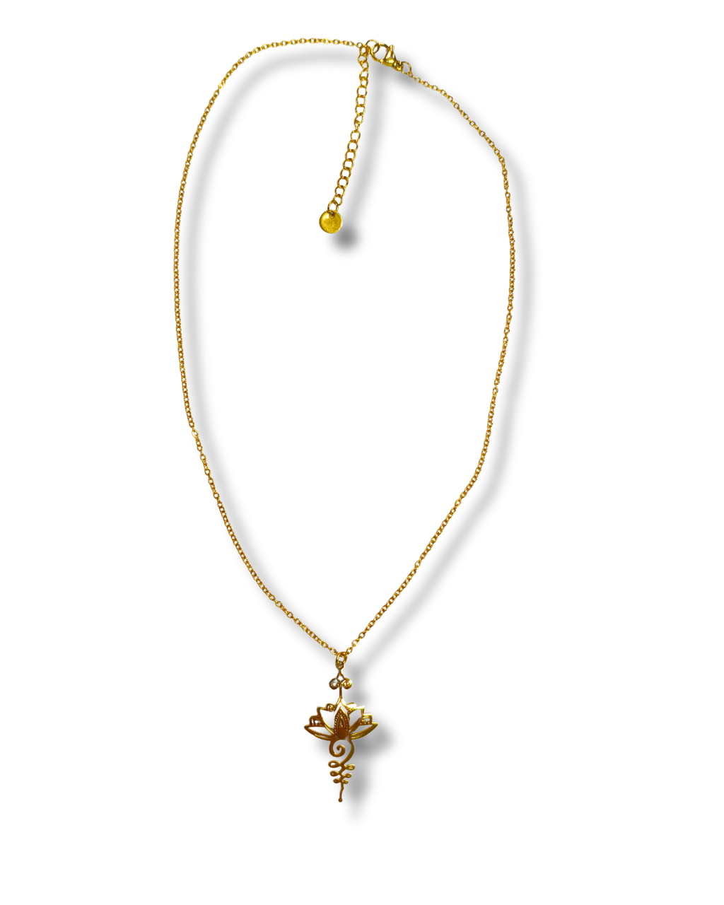 Colgante con Cadena Simbologia Acero Dorado LS07