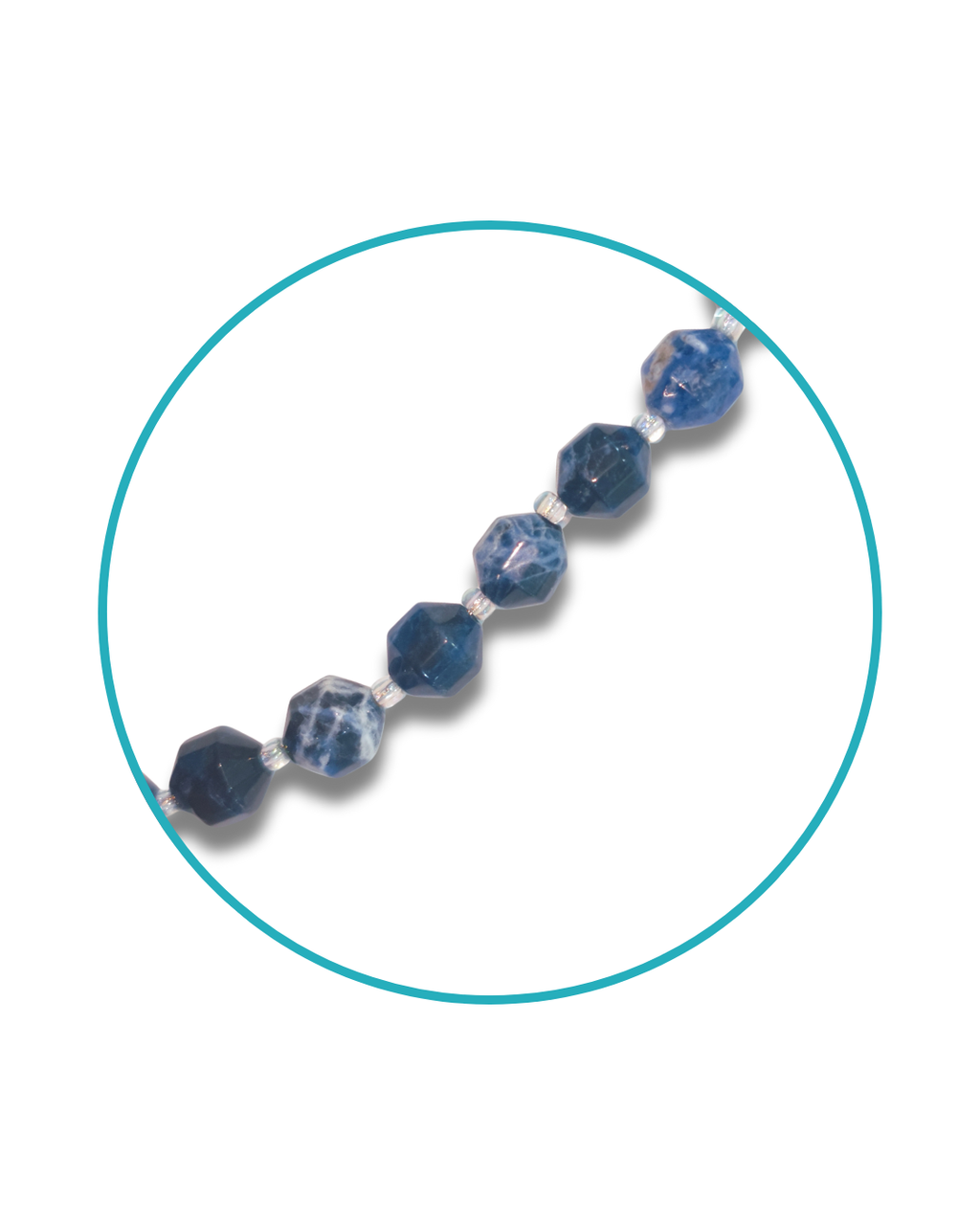 Collar Sodalita Acero