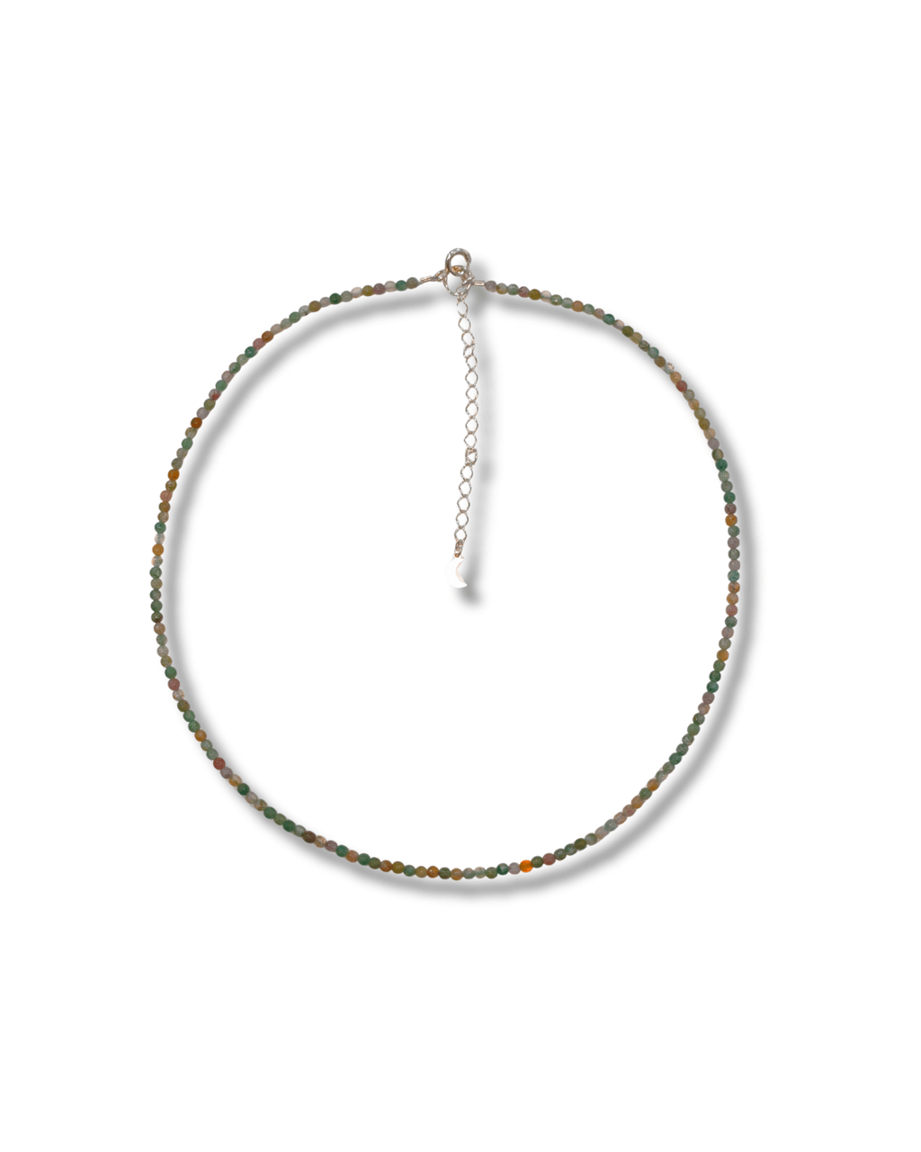 Gargantilla Agata Musgosa Plata Ley