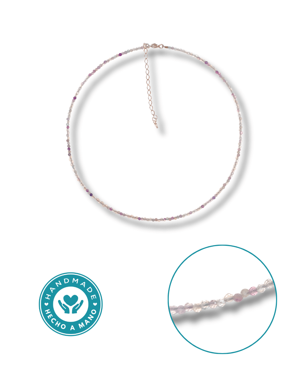 Gargantilla Fluorita Plata Ley