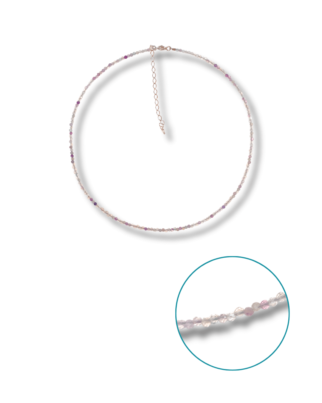 Gargantilla Fluorita Plata Ley