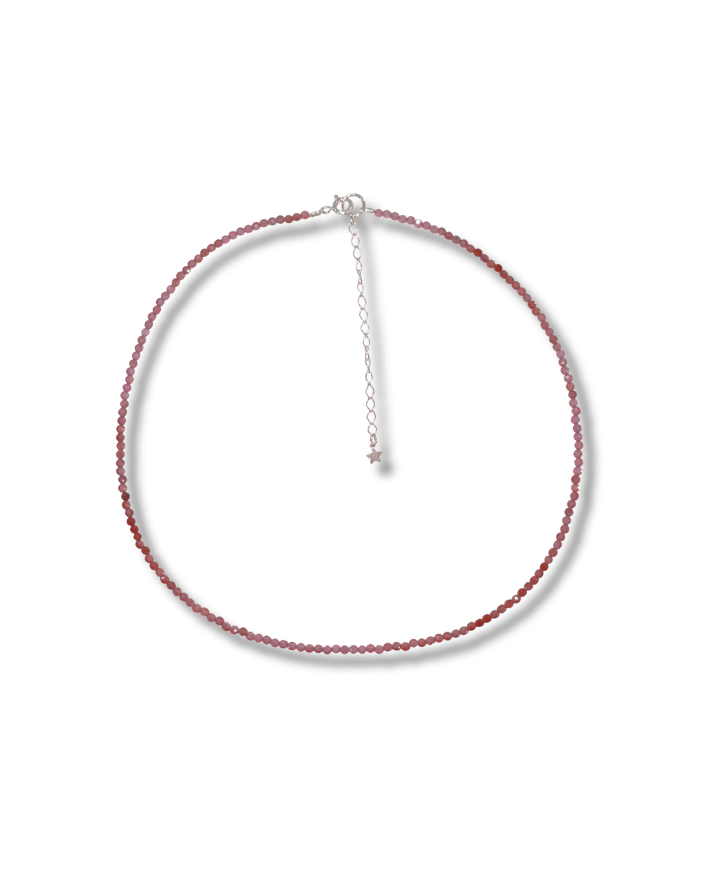 Gargantilla Granate Plata Ley