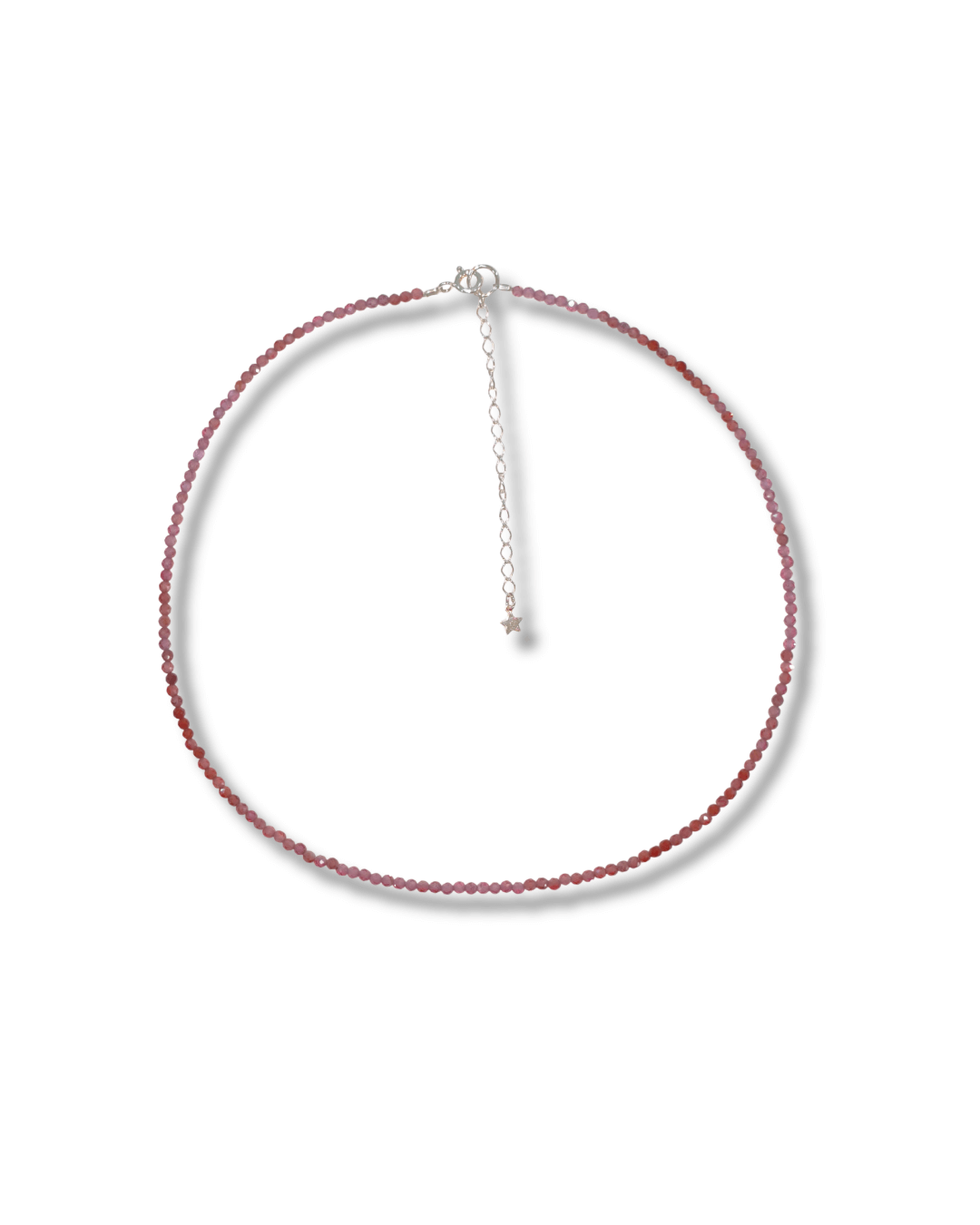 Gargantilla Granate Plata Ley