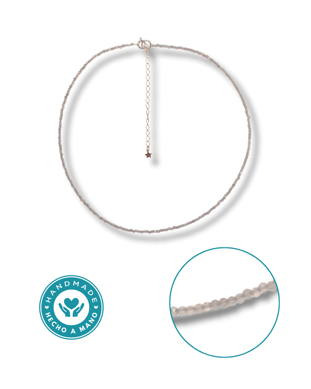 Gargantilla Labradorita Plata Ley