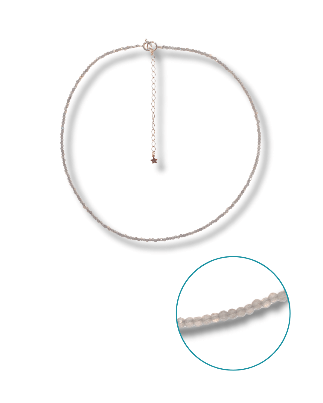 Gargantilla Labradorita Plata Ley