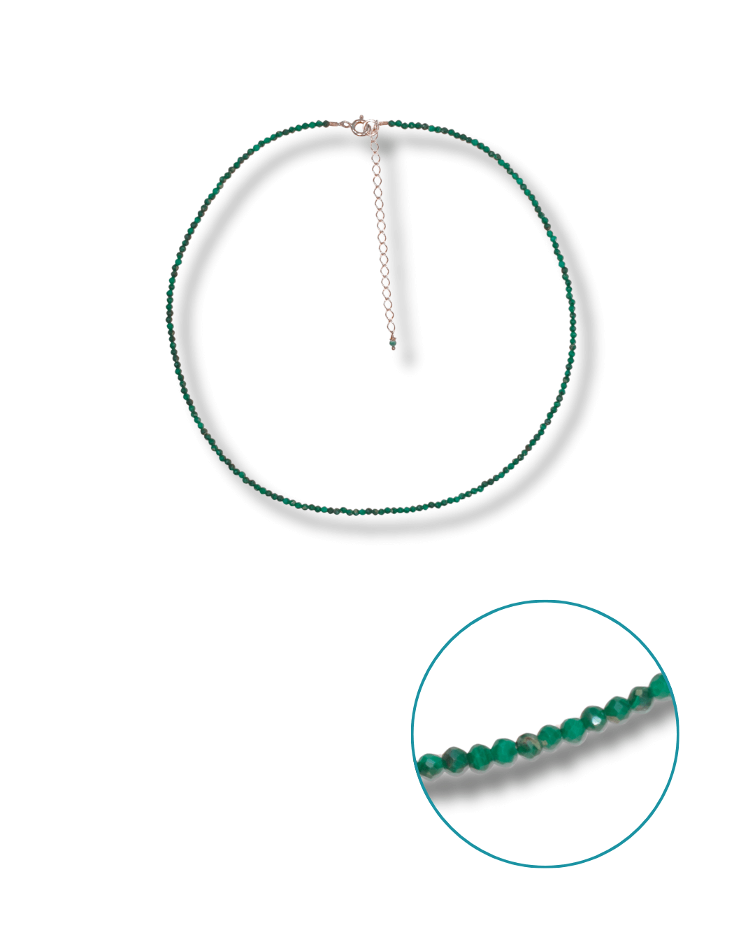 Gargantilla Malaquita Plata Ley