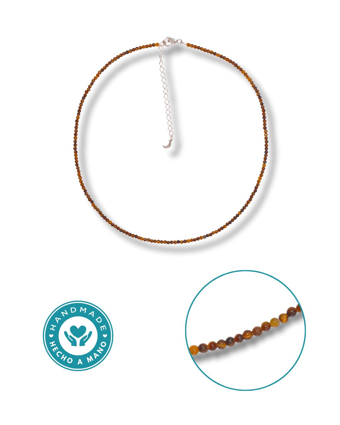 Gargantilla Ojo de Tigre Plata Ley