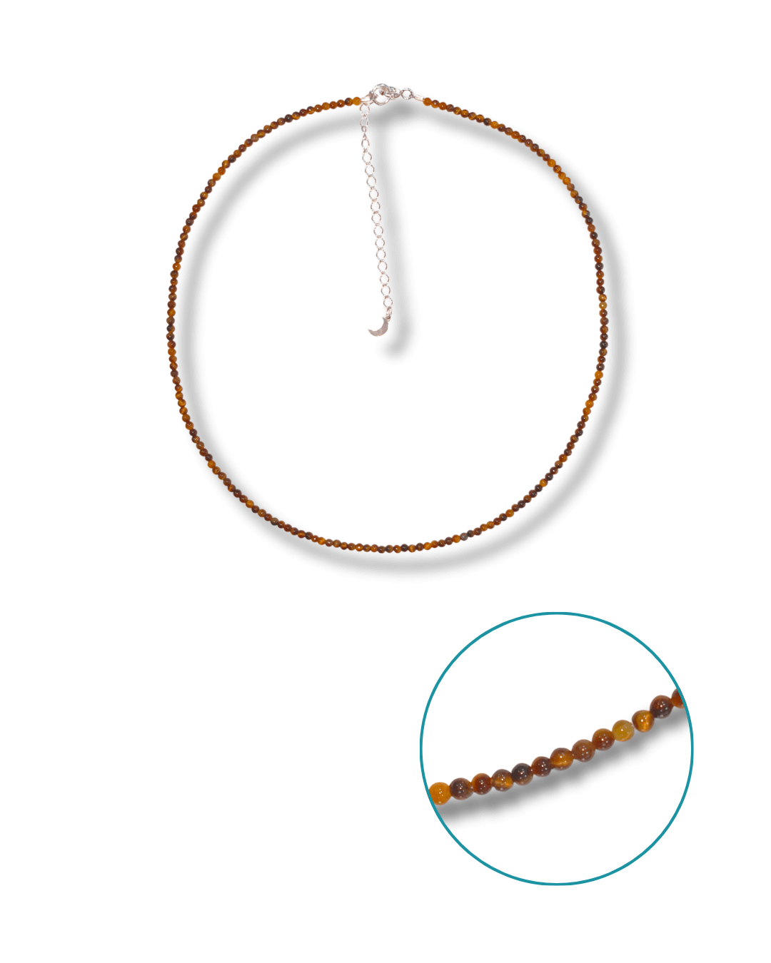 Gargantilla Ojo de Tigre Plata Ley