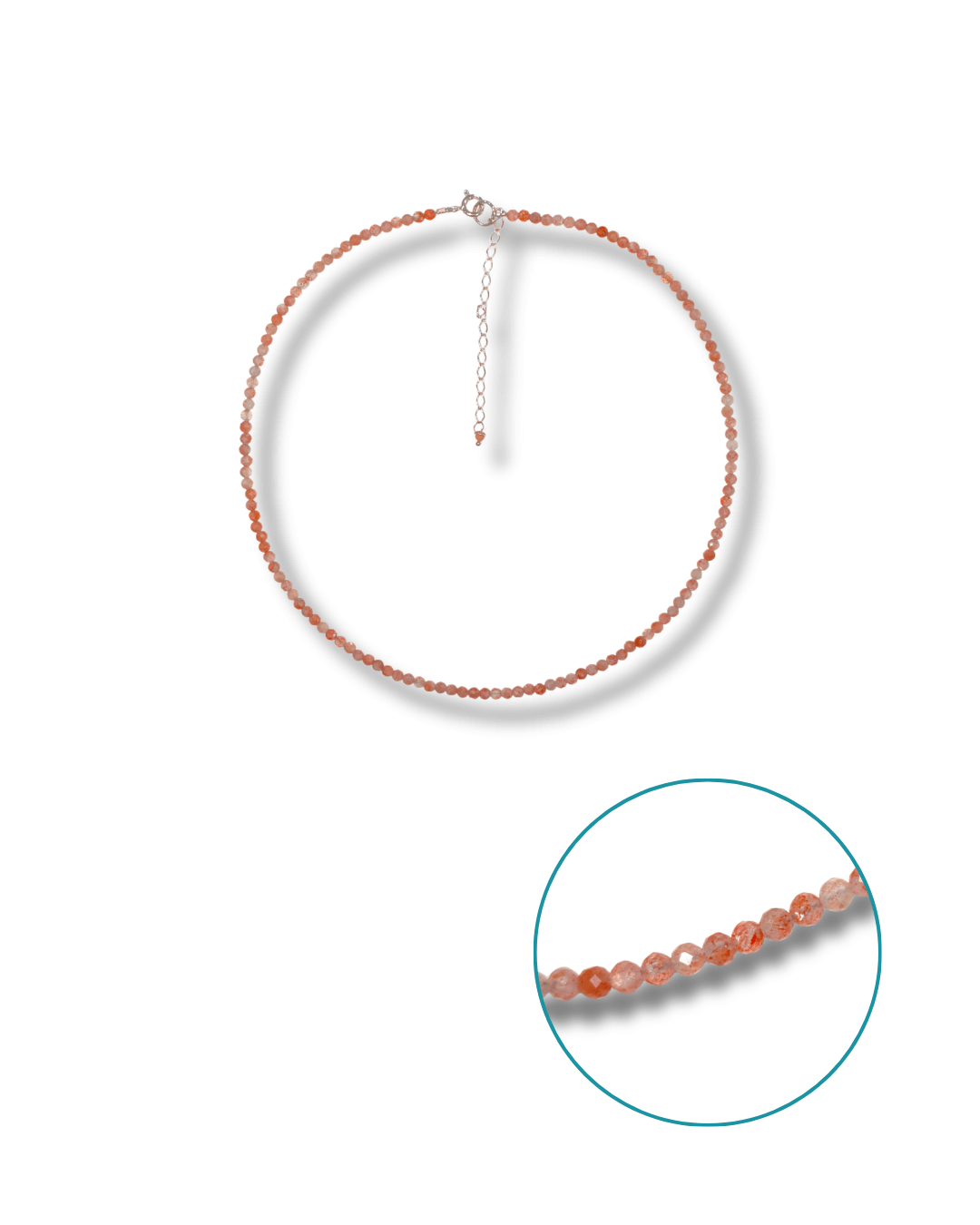 Gargantilla Piedra Sol Plata Ley