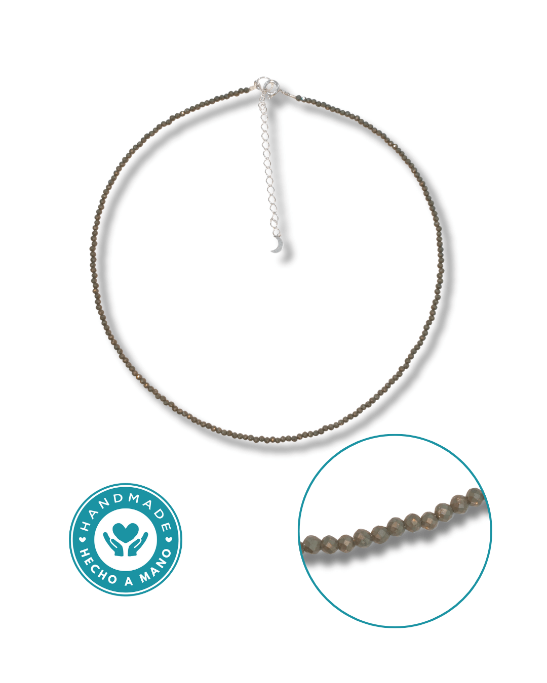 Gargantilla Pirita Plata Ley