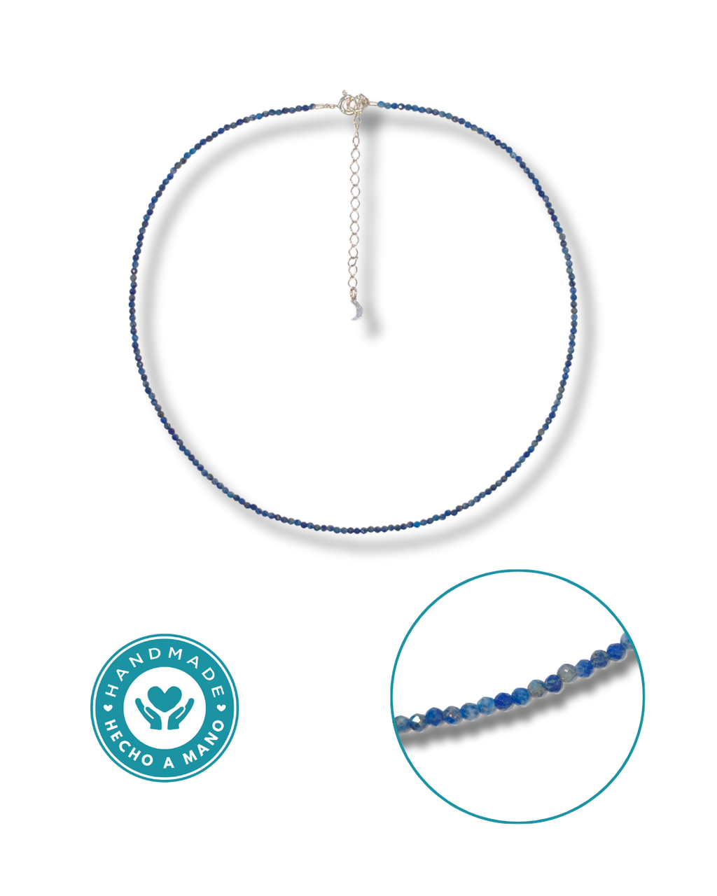 Gargantilla Lapislazuli Plata Ley