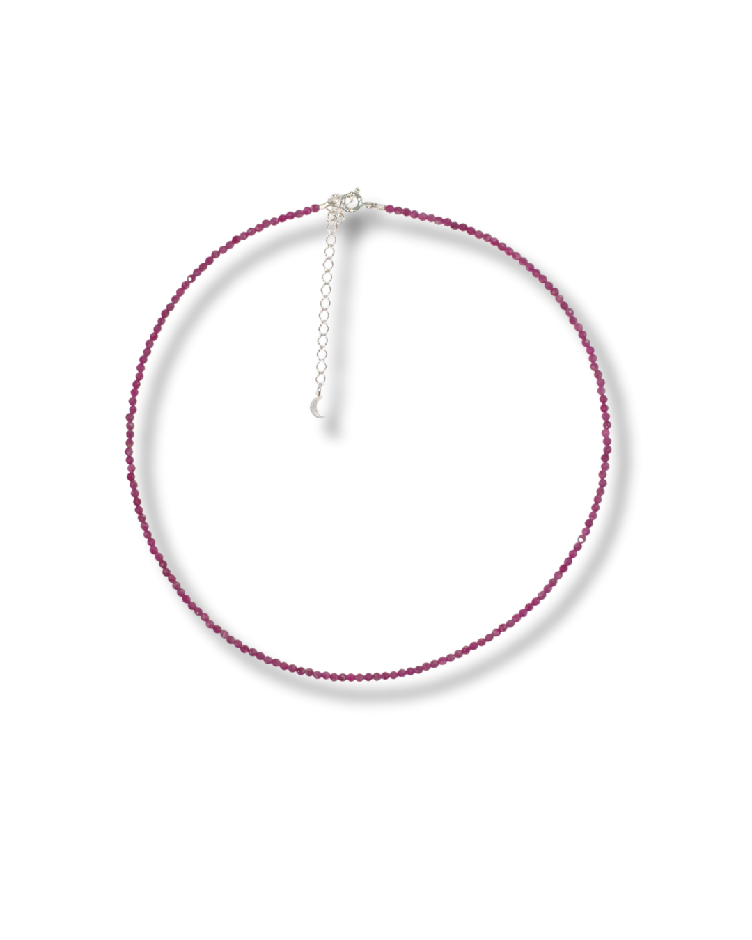 Gargantilla Rubi Plata Ley