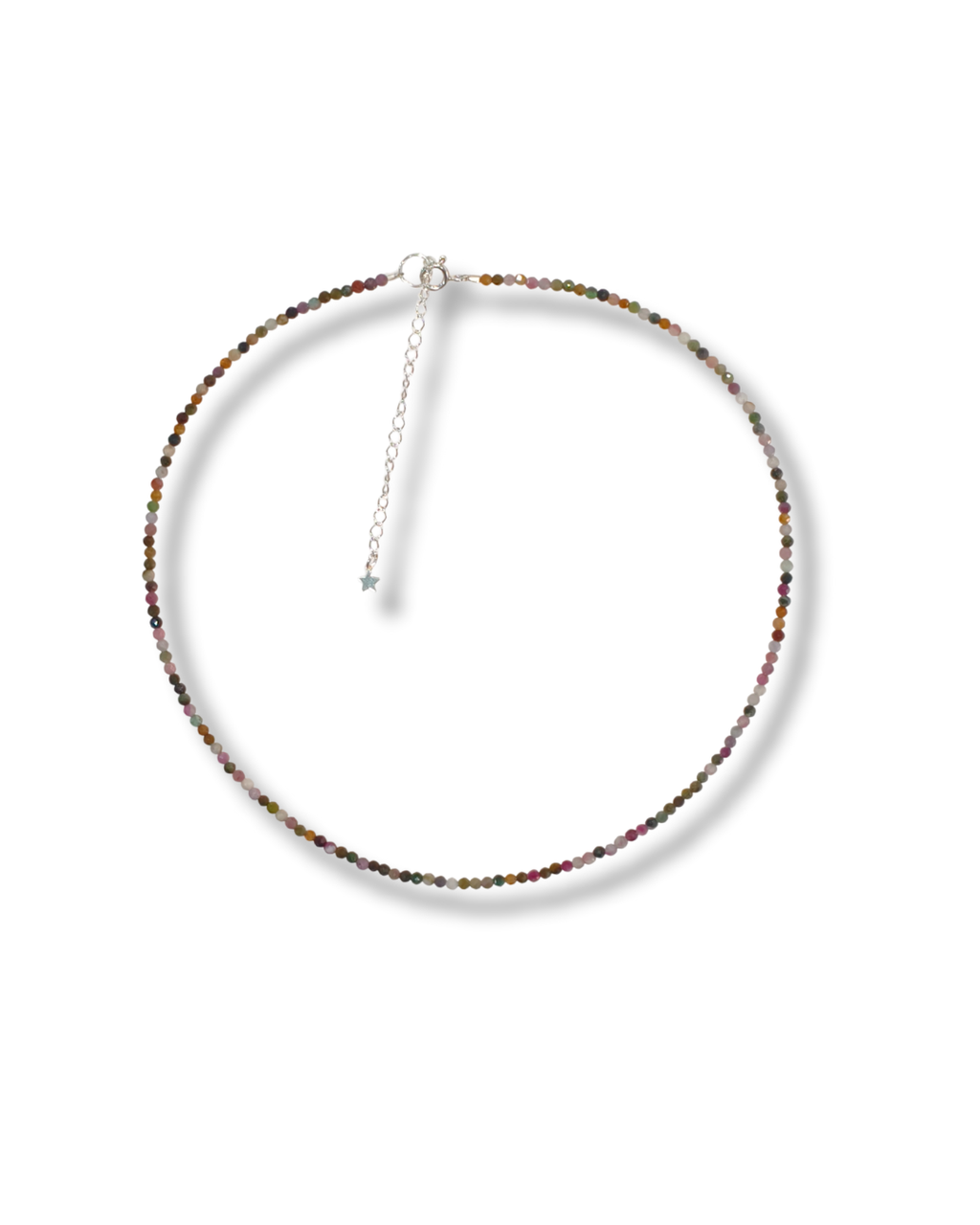 Gargantilla Turmalina Multicolor Plata Ley