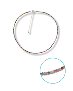 Gargantilla Turmalina Multicolor Plata Ley