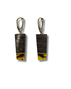 Pendientes Ambar Madera Plata Ley