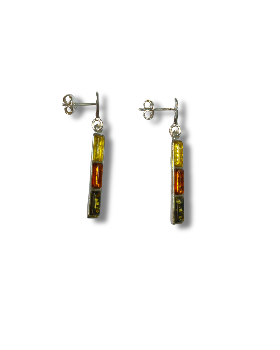 Pendientes Ambar Plata Ley LS01