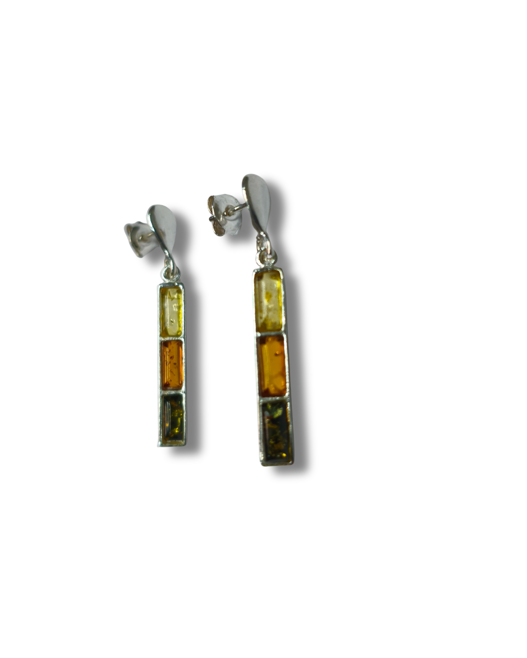 Pendientes Ambar Plata Ley LS01