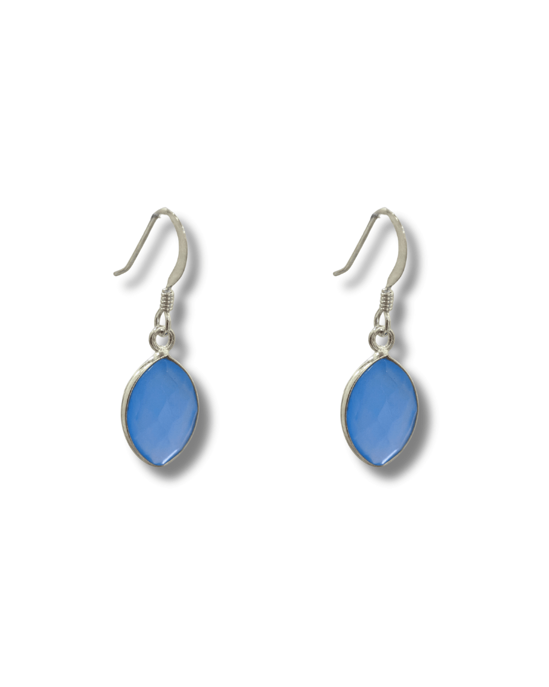 Pendientes Calcedonia Azul Plata Ley LS01