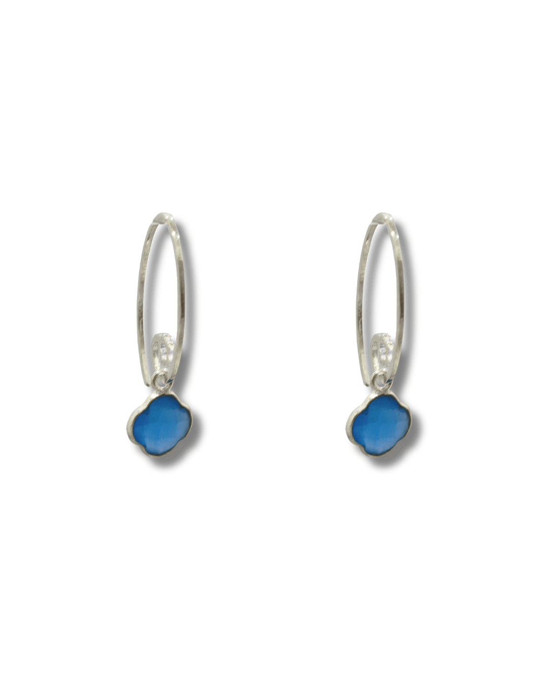 Pendientes Calcedonia Azul Plata Ley LS02
