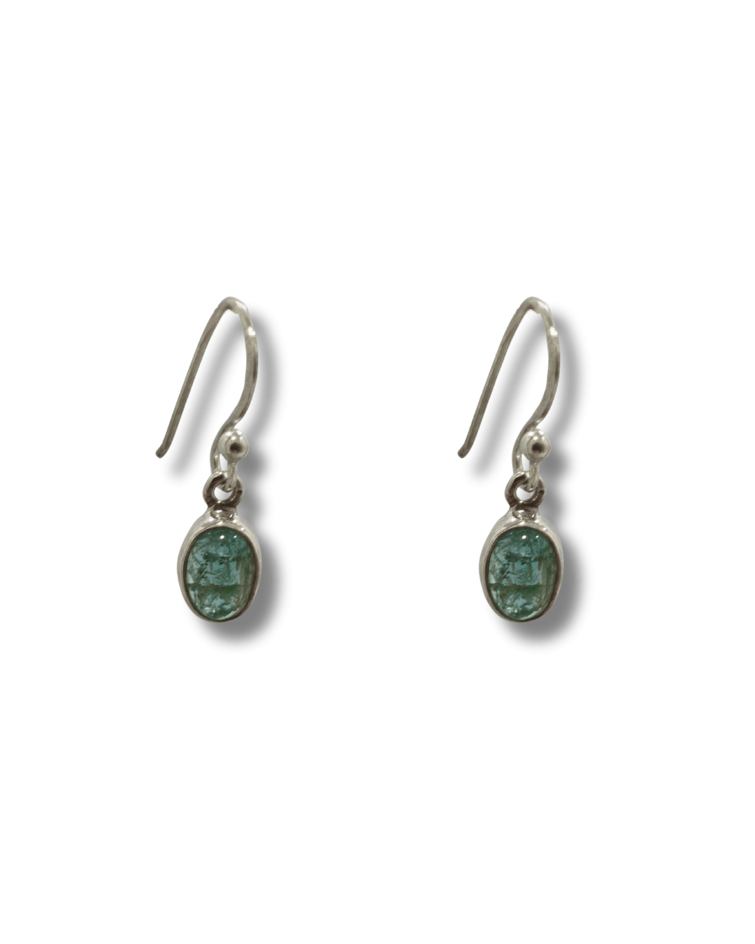 Pendientes Turmalina Azul Plata Ley