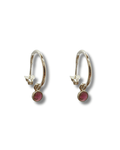 Pendientes Turmalina Rosa Plata Ley LS01