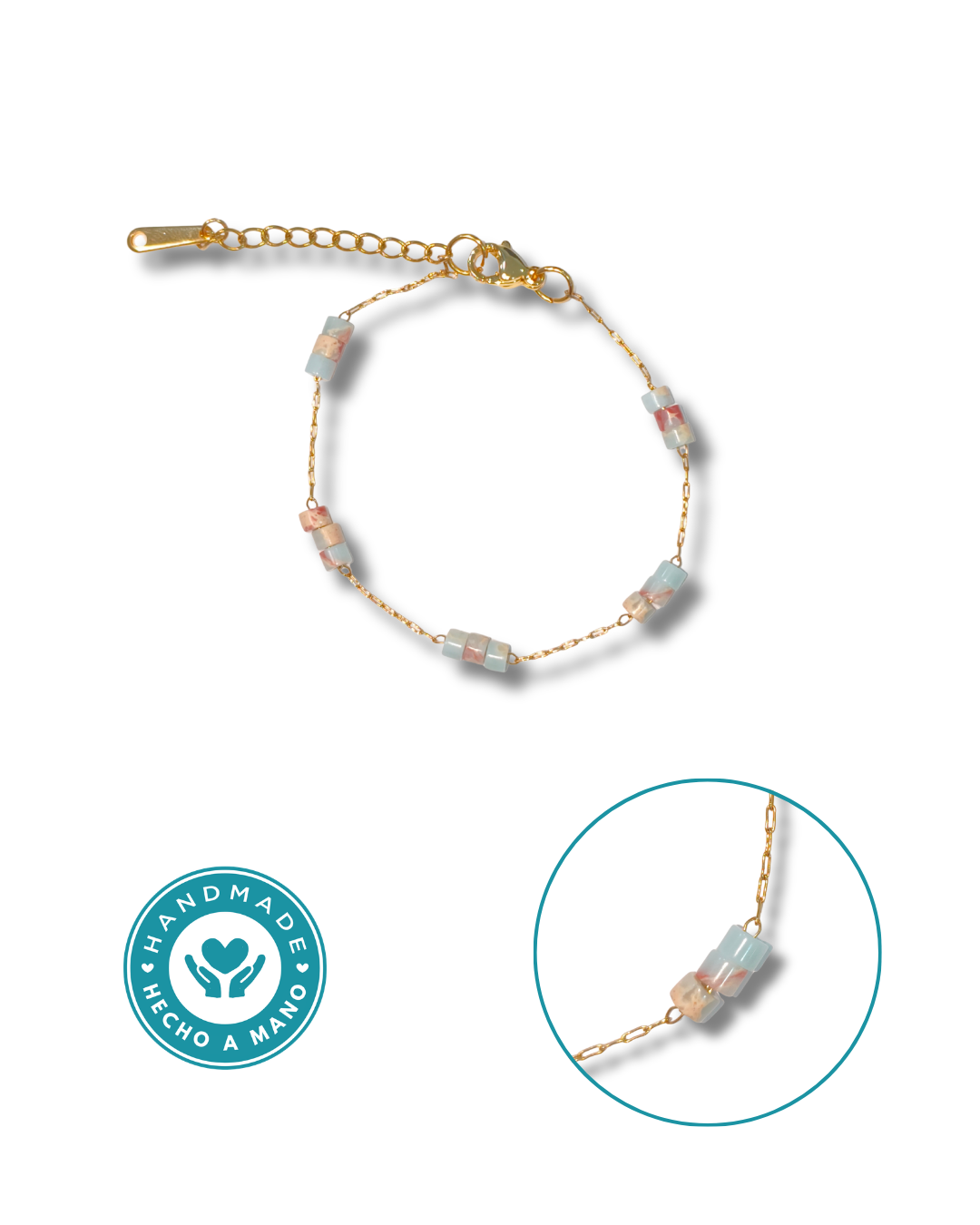 Pulsera Larderita Acero Dorado