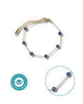 Pulsera Sodalita Acero Dorado